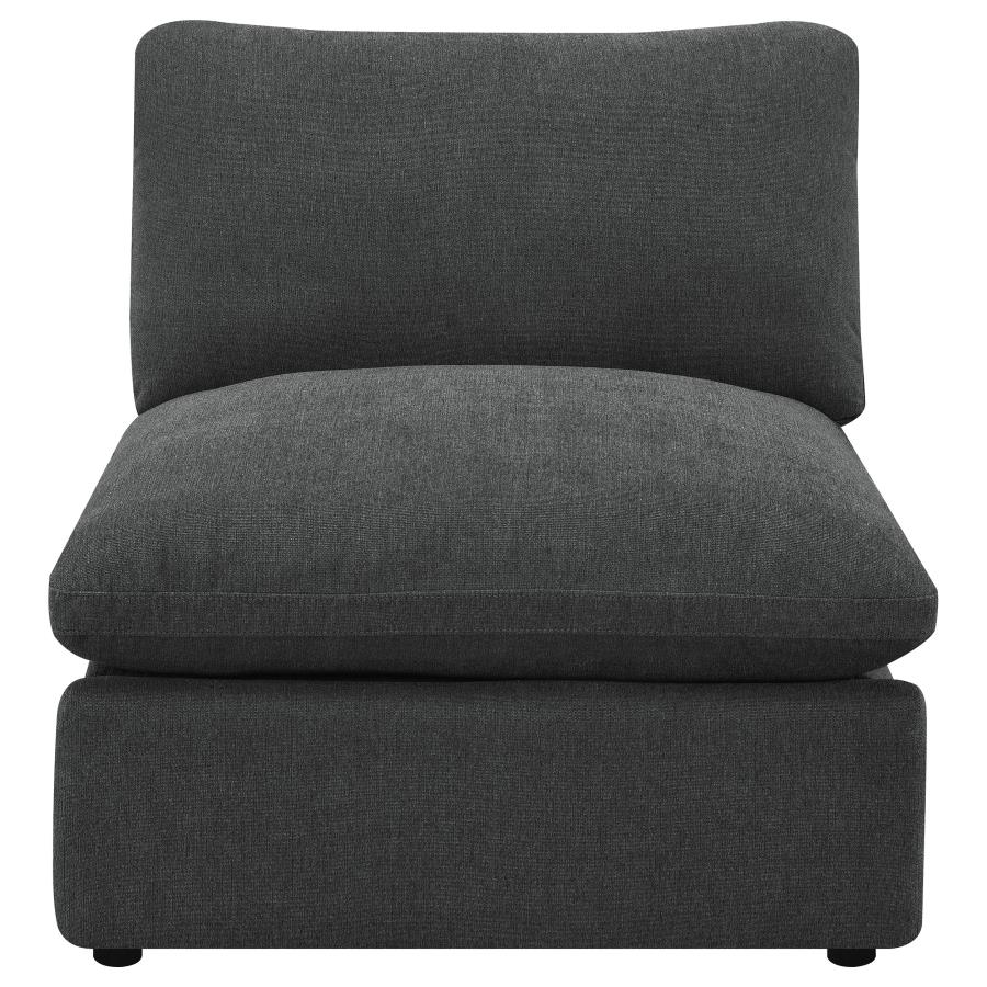 (image for) Collins Modular Armless Chair Dark Grey