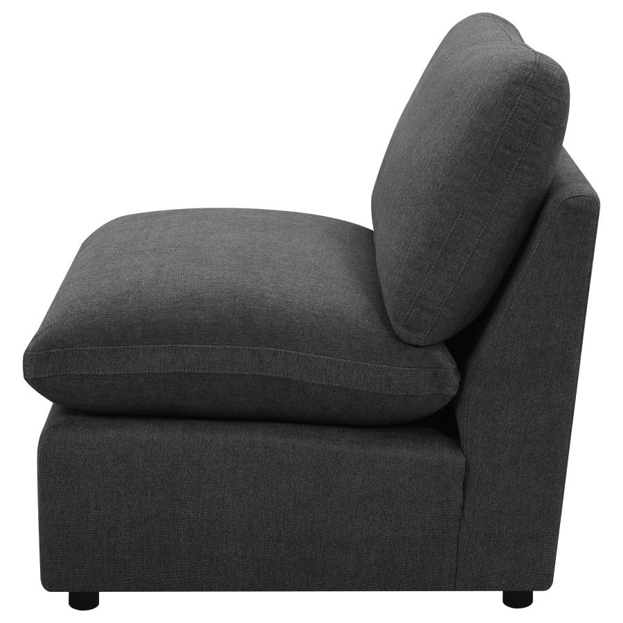 (image for) Collins Modular Armless Chair Dark Grey