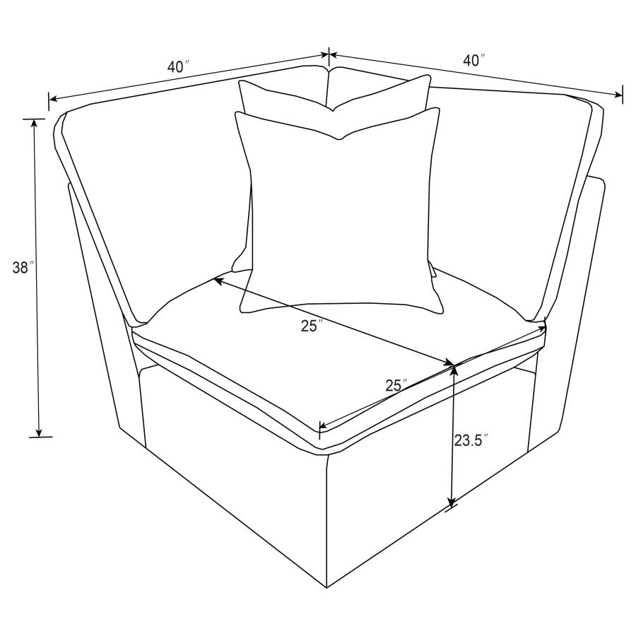 (image for) Collins Modular Corner Chair Dark Grey