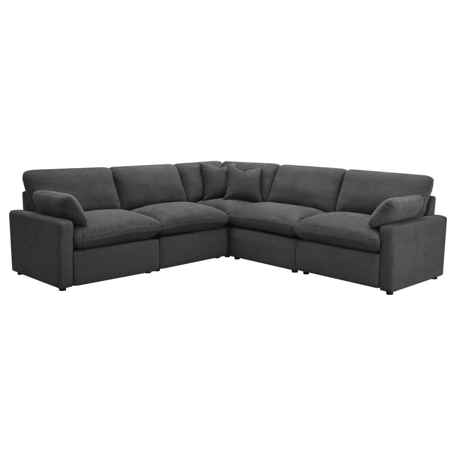 (image for) Collins 5-piece Modular Power Reclining Sectional Dark Grey