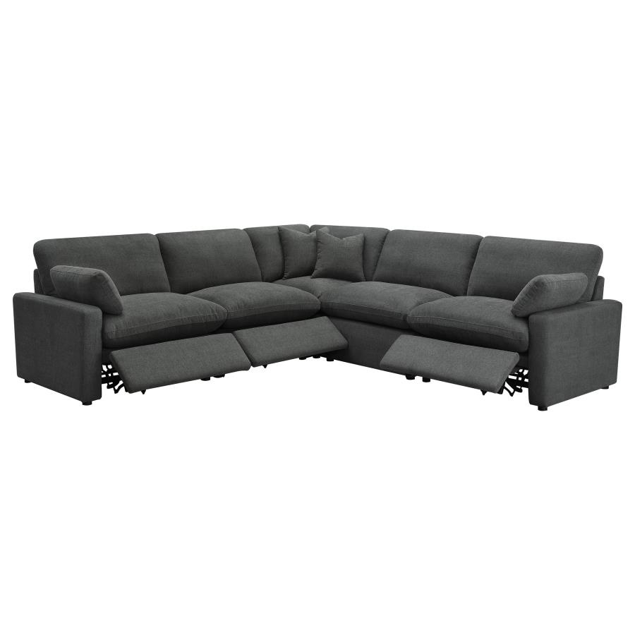 (image for) Collins 5-piece Modular Power Reclining Sectional Dark Grey