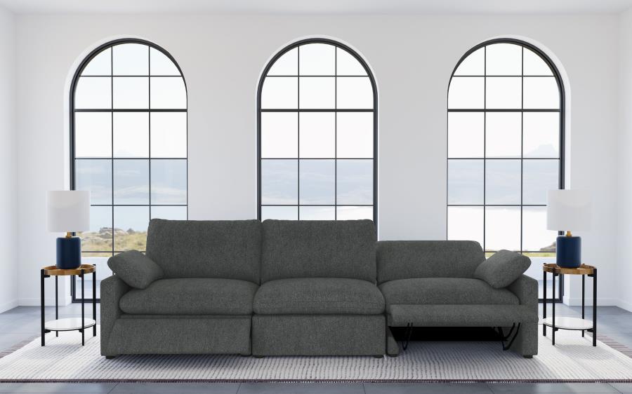 (image for) Collins Modular Power Sofa Dark Grey