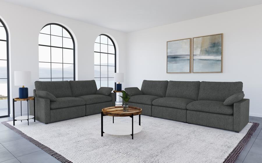 (image for) Collins Modular Power Sofa Dark Grey