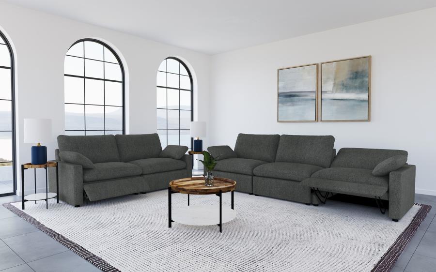 (image for) Collins Modular Power Sofa Dark Grey