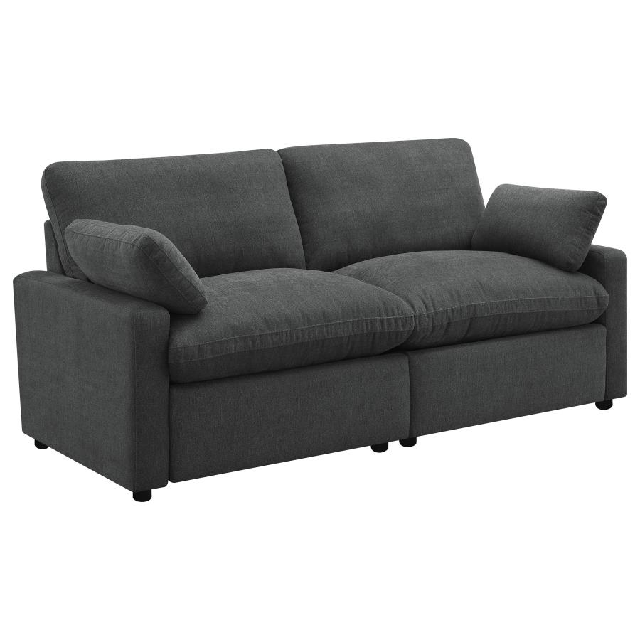 (image for) Collins Modular Power Loveseat Dark Grey - Click Image to Close