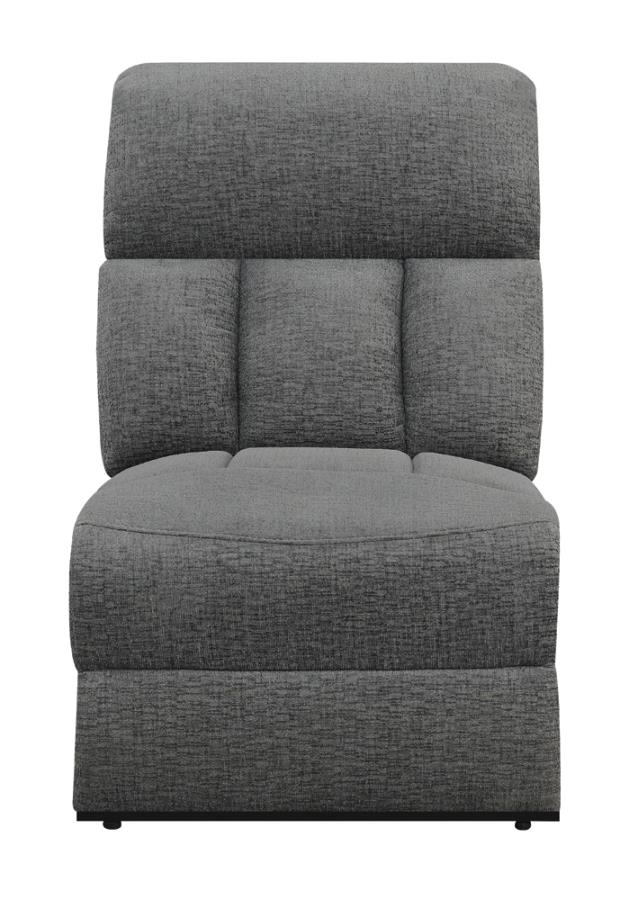 (image for) Bahrain Upholstered Armless Chair Charcoal