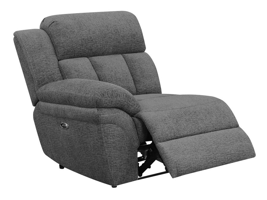 (image for) Bahrain Upholstered LAF Power Recliner Charcoal