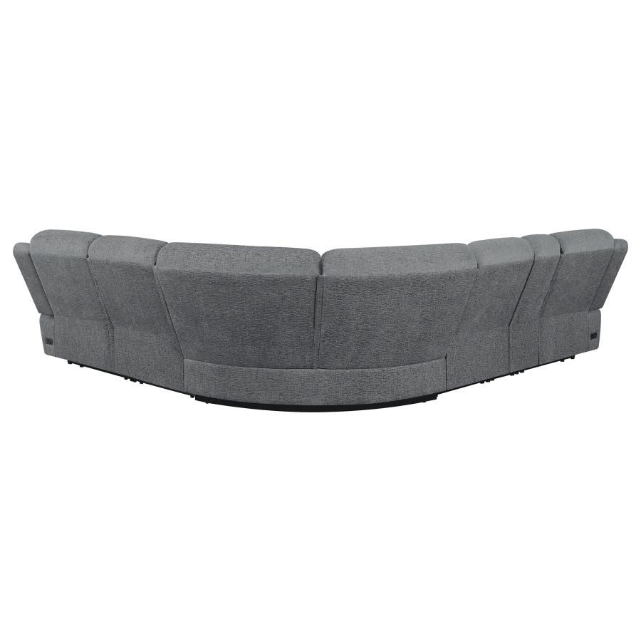 (image for) Bahrain 6-piece Modular Power Reclining Sectional Charcoal