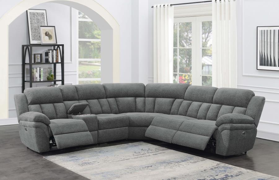 (image for) Bahrain 6-piece Modular Power Reclining Sectional Charcoal