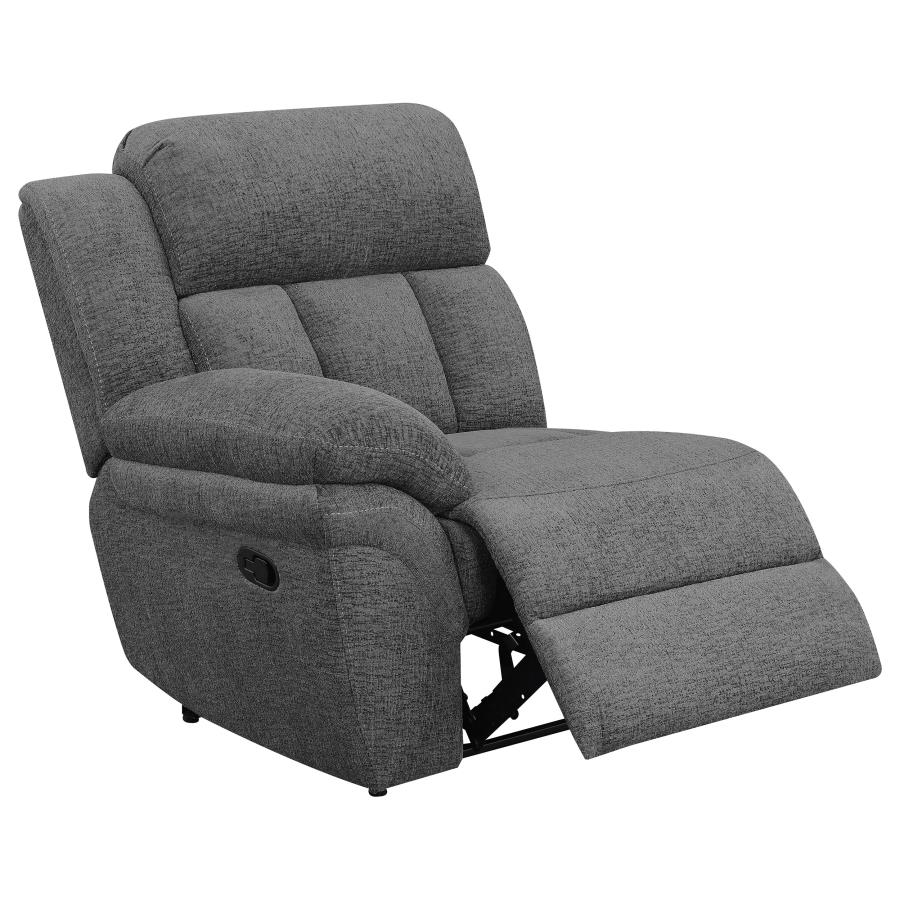 (image for) Bahrain Upholstered Motion Loveseat Charcoal