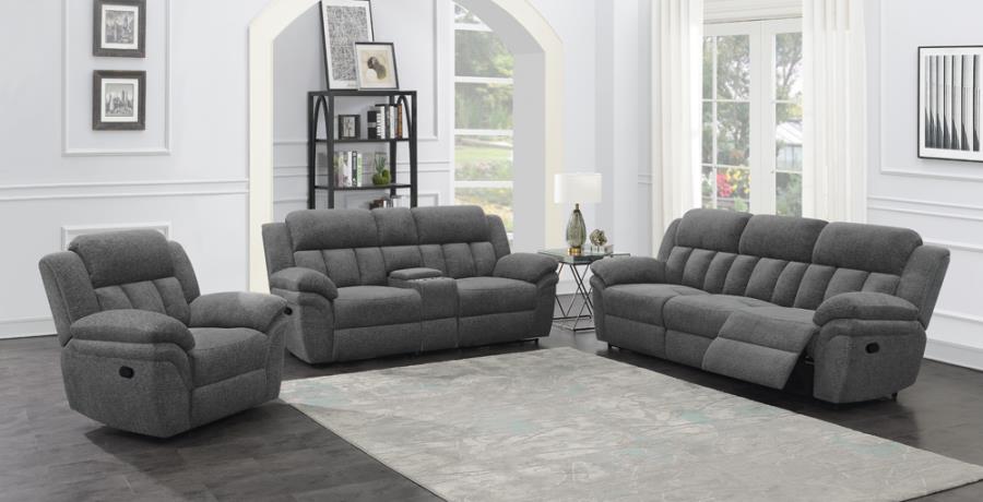 (image for) Bahrain Upholstered Glider Recliner Charcoal