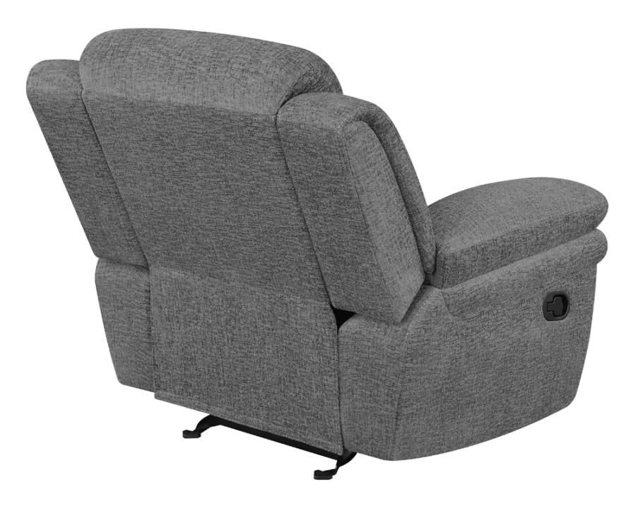 (image for) Bahrain Upholstered Glider Recliner Charcoal