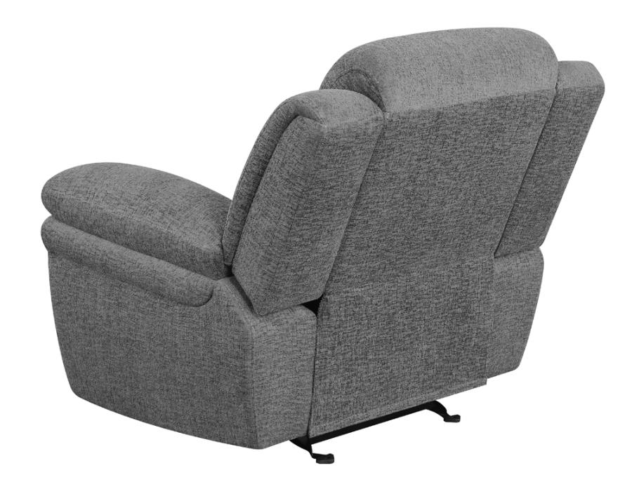 (image for) Bahrain Upholstered Glider Recliner Charcoal