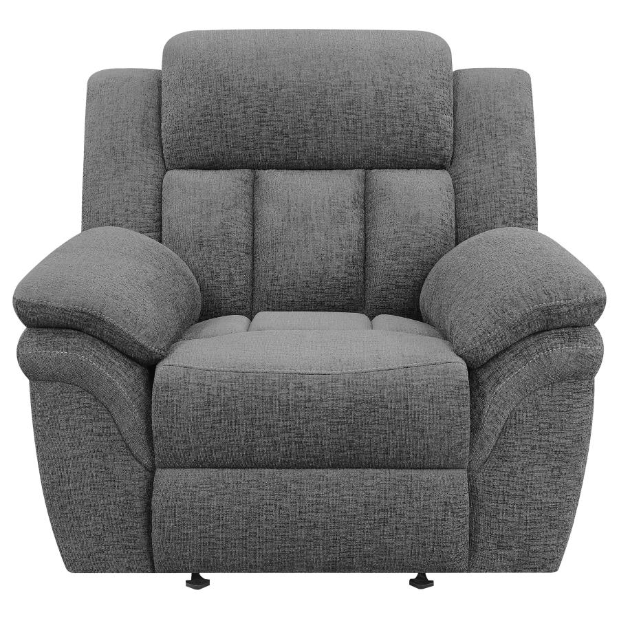 (image for) Bahrain Upholstered Power Glider Recliner Charcoal