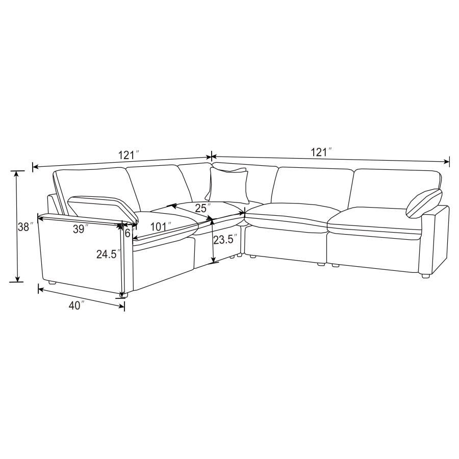 (image for) Collins Modular Power Reclining Sectional Sofa Set Grey