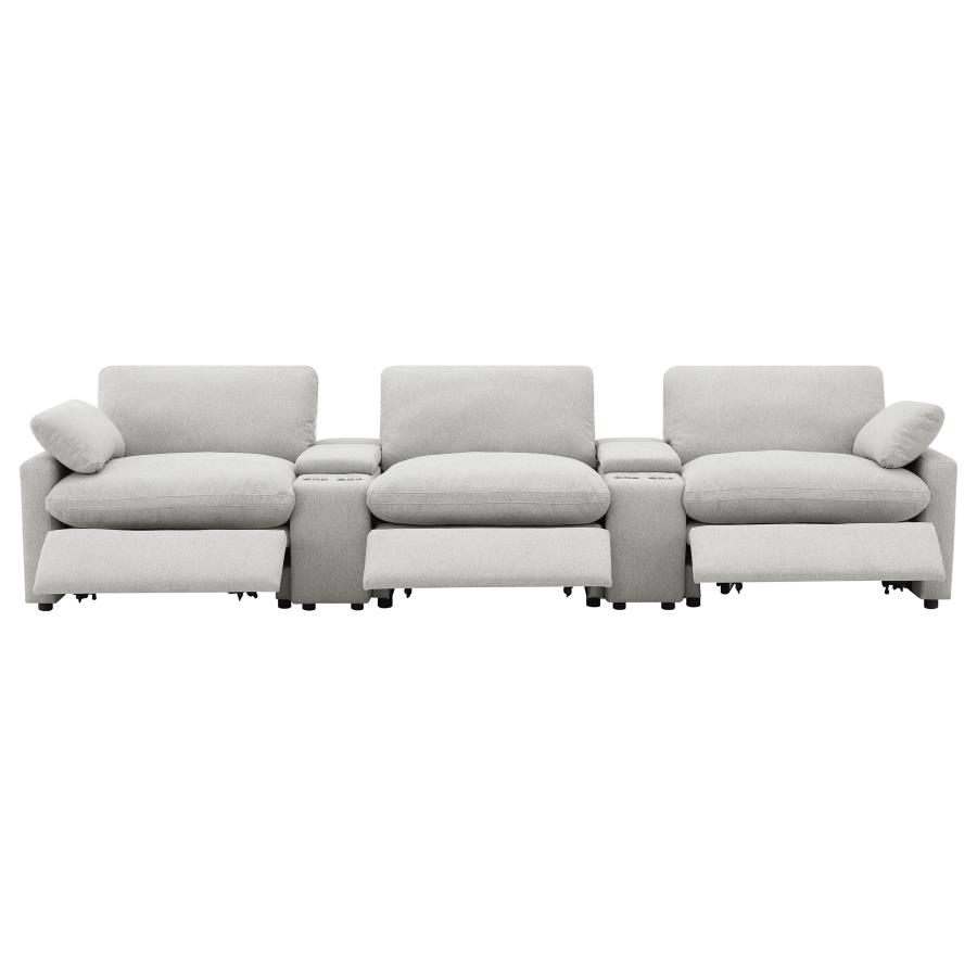 Collins 5-Piece Power Reclining Home Theater Seating Grey