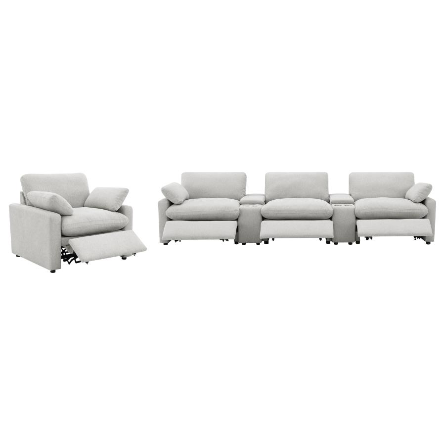 Modal Additional Images for Collins Upholstered Power Recliner Chair Grey