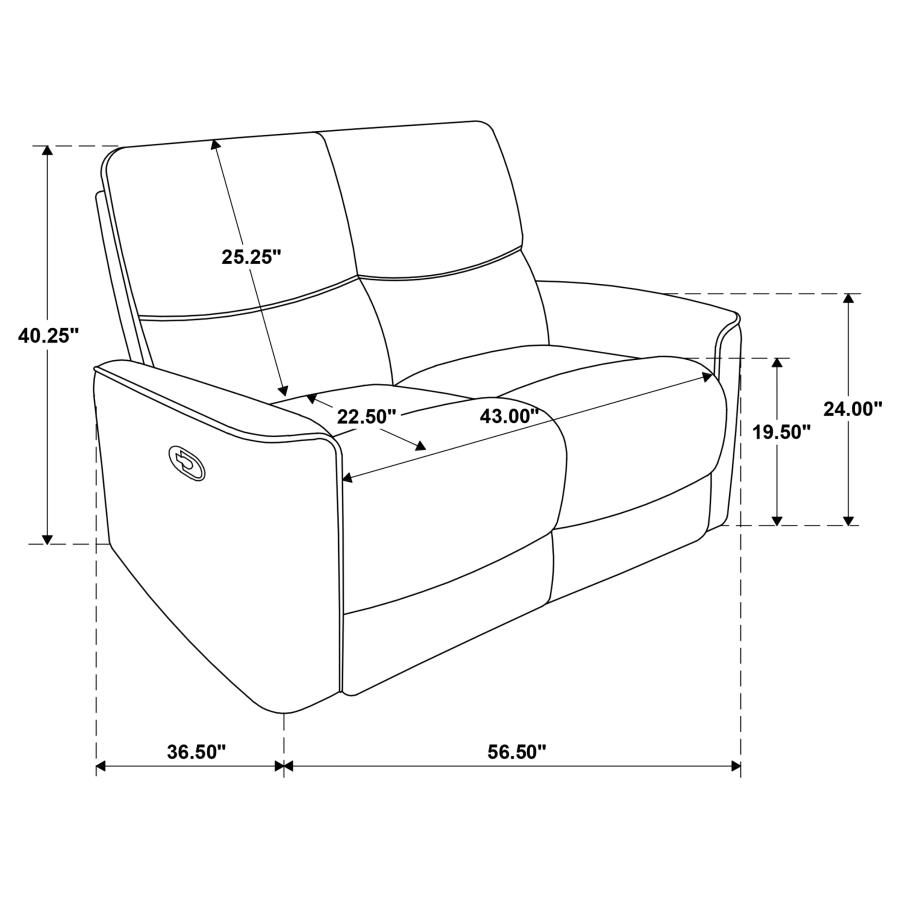 Modal Additional Images for Navarro 2-piece Upholstered Reclining Sofa Set Orange