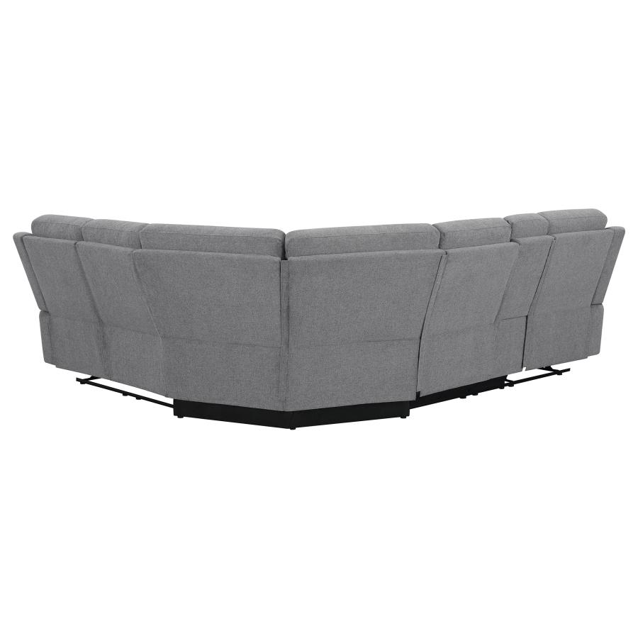 (image for) David Upholstered Reclining Sectional Sofa Smoke