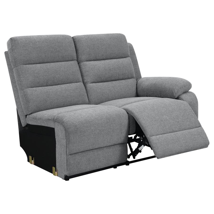 (image for) David Upholstered Reclining Sectional Sofa Smoke