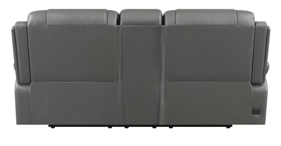 (image for) Flamenco Upholstered Power Reclining Loveseat Charcoal