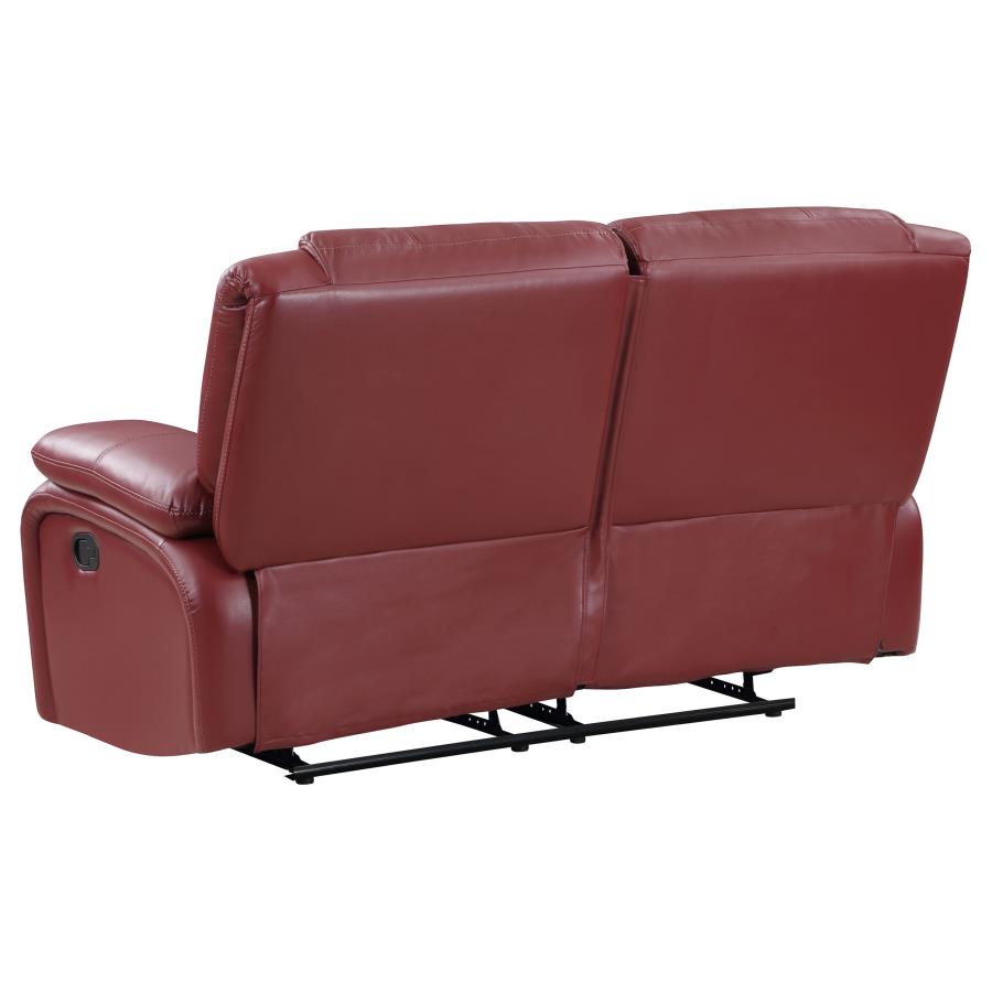 (image for) Camila 3-piece Upholstered Reclining Sofa Set Red