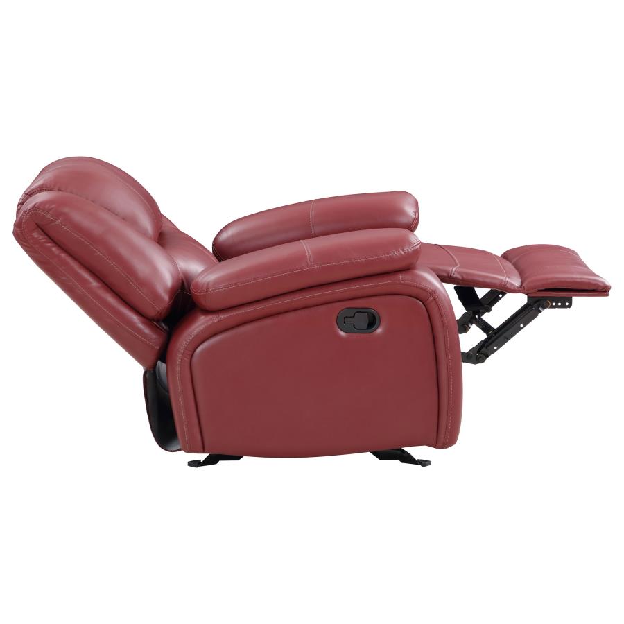 (image for) Camila 3-piece Upholstered Reclining Sofa Set Red