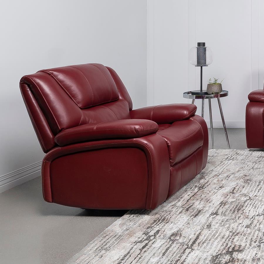 (image for) Camila Upholstered Glider Recliner Chair Red