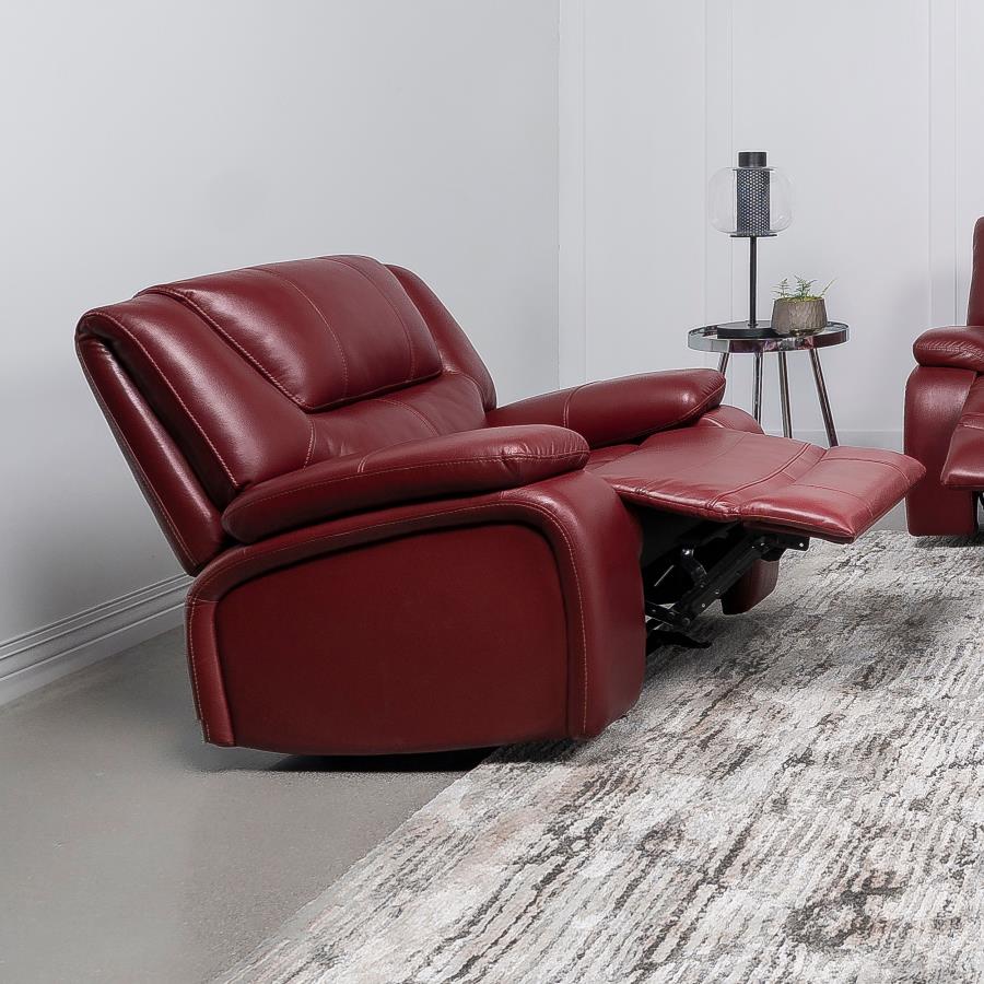 (image for) Camila Upholstered Glider Recliner Chair Red