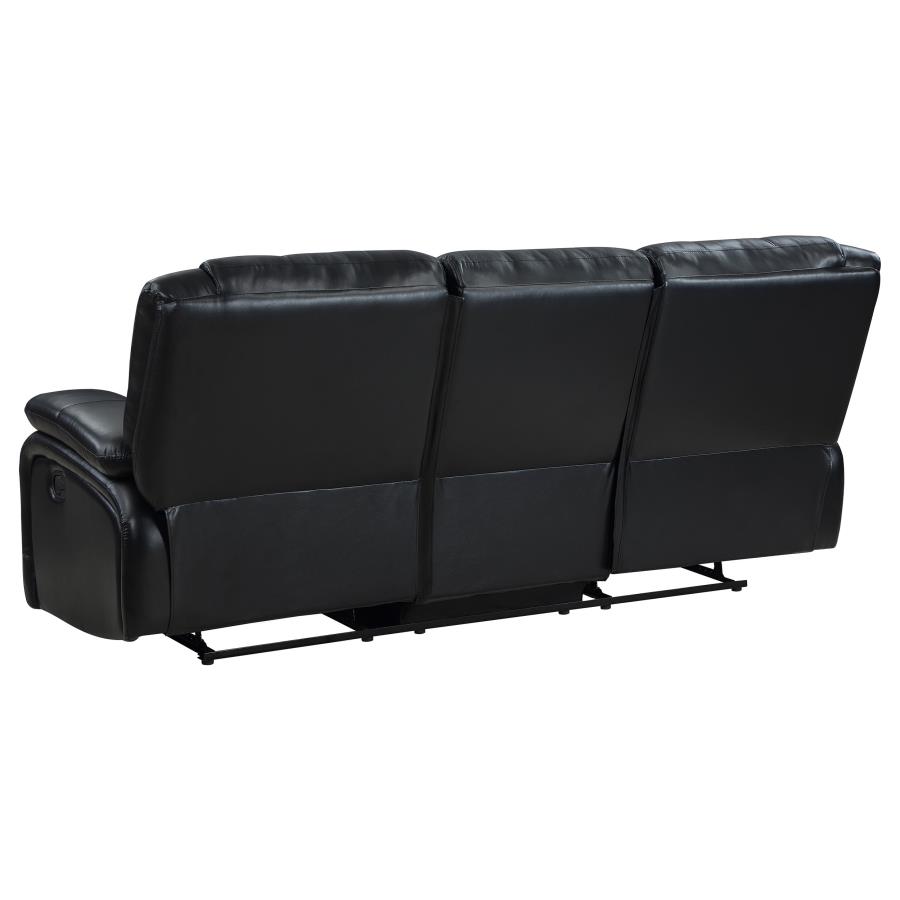 (image for) Camila Upholstered Motion Reclining Sofa Black