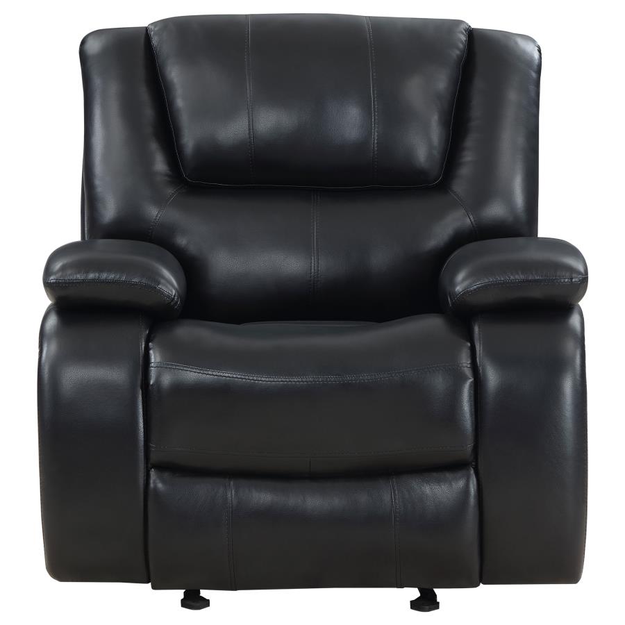 (image for) Camila Upholstered Glider Recliner Chair Black