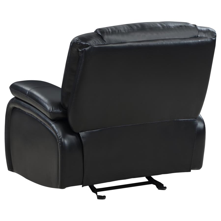 (image for) Camila Upholstered Glider Recliner Chair Black