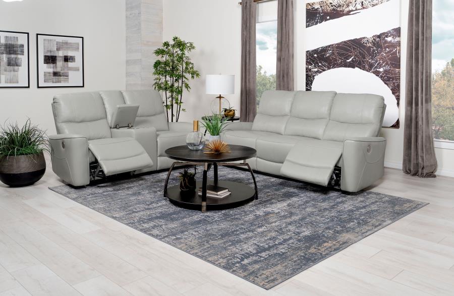 (image for) Greenfield 2-piece Power Reclining Sofa Set Ivory