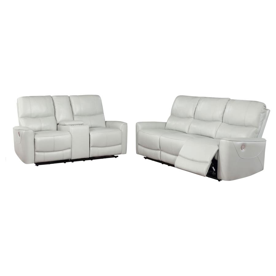 (image for) Greenfield 2-piece Power Reclining Sofa Set Ivory