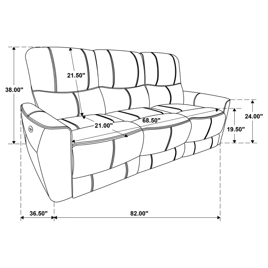 (image for) Greenfield 2-piece Power Reclining Sofa Set Ivory