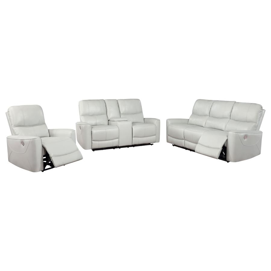 (image for) Greenfield 3-piece Power Reclining Sofa Set Ivory