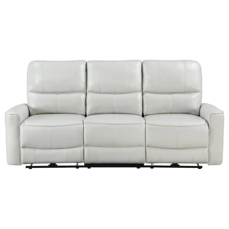 (image for) Greenfield Upholstered Power Reclining Sofa Ivory