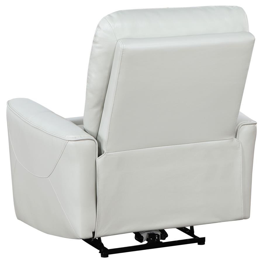 (image for) Greenfield Upholstered Power Recliner Chair Ivory