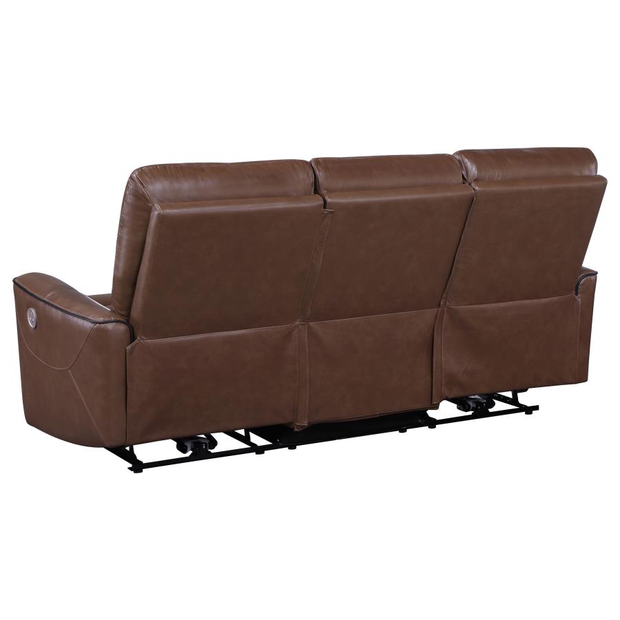 (image for) Greenfield 2-piece Power Reclining Sofa Set Saddle Brown