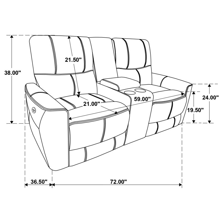 (image for) Greenfield 2-piece Power Reclining Sofa Set Saddle Brown