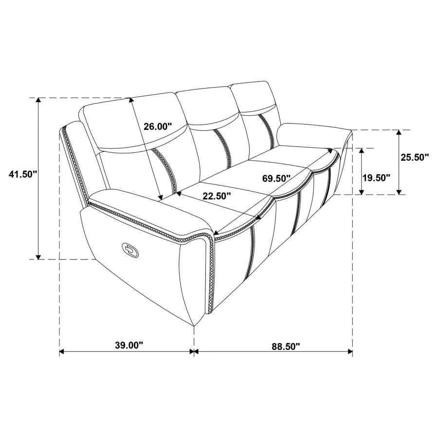 (image for) Sloane 2-piece Upholstered Reclining Sofa Set Blue