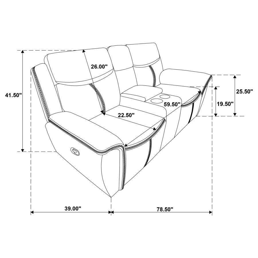 (image for) Sloane 2-piece Upholstered Reclining Sofa Set Blue