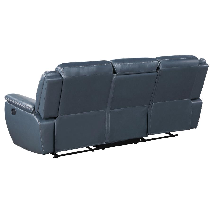 (image for) Sloane 3-piece Upholstered Reclining Sofa Set Blue