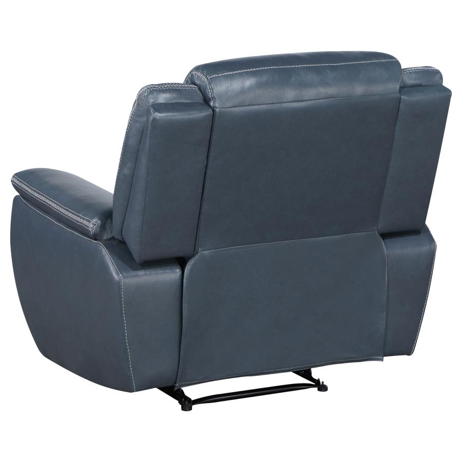 (image for) Sloane 3-piece Upholstered Reclining Sofa Set Blue