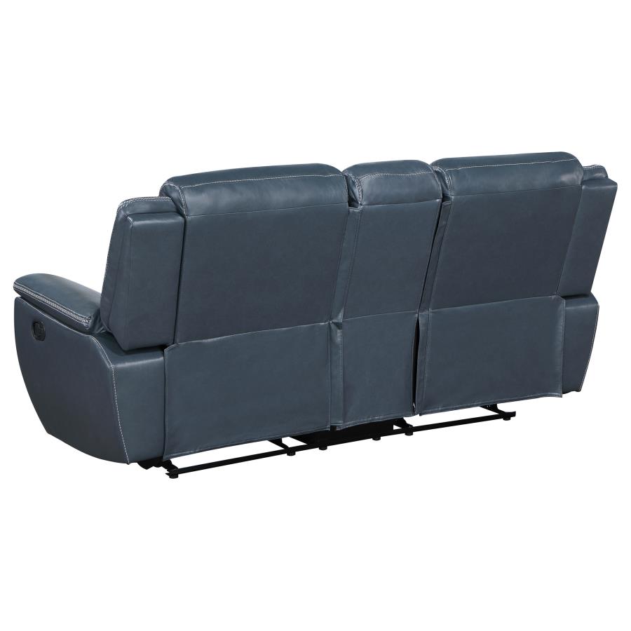 (image for) Sloane Upholstered Padded Arm Reclining Loveseat Blue