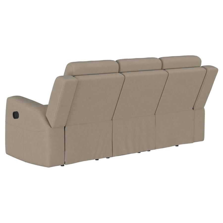 (image for) Brentwood 2-piece Upholstered Reclining Sofa Set Taupe