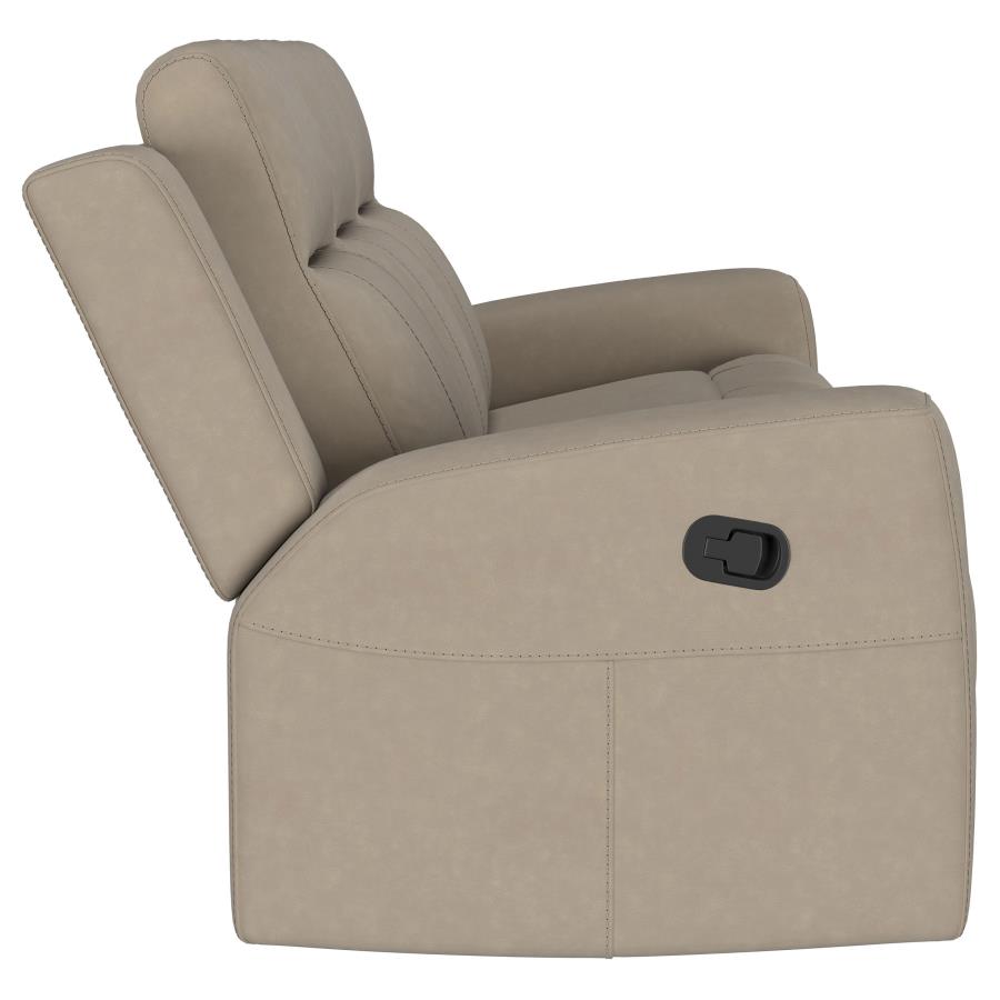 (image for) Brentwood 2-piece Upholstered Reclining Sofa Set Taupe