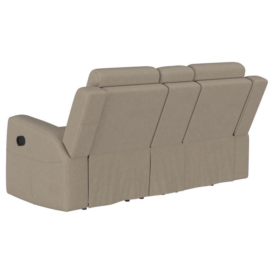 (image for) Brentwood 2-piece Upholstered Reclining Sofa Set Taupe