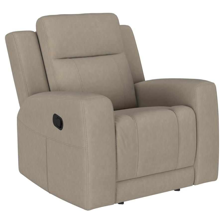 (image for) Brentwood 3-piece Upholstered Reclining Sofa Set Taupe