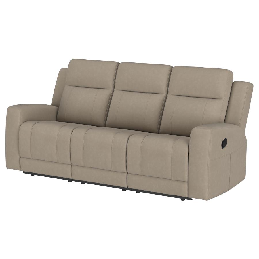 (image for) Brentwood Upholstered Motion Reclining Sofa Taupe